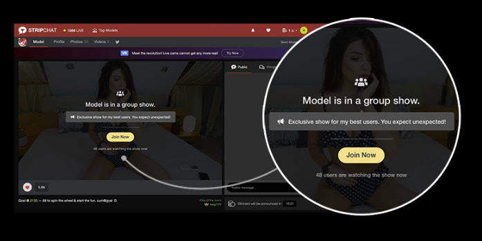 StripChat group show